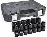 13-Piece GEARWRENCH 1/2" Drive 6 Pt. Standard Universal Impact Socket Set $64.60