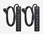 (2 Pack) GE 6-Outlet 6ft Surge Protector $11.99