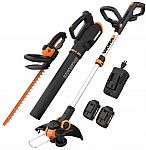WORX 20V GT 3.0 + Turbine Blower + Hedge Trimmer $149