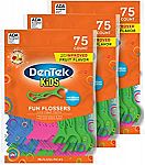 3-pack 75 ct  DenTek Kids Fun Limited Edition Monster Flossers $5.60