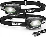 2 pack Eveready Rechargeable LED Headlamps $9.98 and more