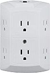 GE 6-Outlet Wall Tap Power Outlet Extender (White) $6.40
