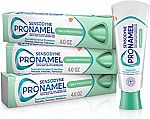 3-pack 4-oz Sensodyne Pronamel Daily Protection Enamel Toothpaste for Sensitive Teeth $9.60 and more