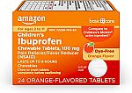 24-Ct Amazon Basic Care Children’s Ibuprofen Chewable Tablets $4.74