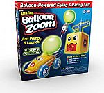 Ontel Amazing Balloon Zoom Balloon-Powered Race Car & Rocket Launcher Toy Set $5