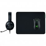 Razer Kraken X Lite Wired Headset + DeathAdder Essential Wired Mouse + Mouse Mat $20