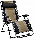 Amazon Basics Outdoor Padded Adjustable Zero Gravity Folding Reclining Lounge Chair $27.50