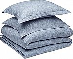 3-Piece Amazon Basics Cotton Blend Jersey Duvet Cover Set $10