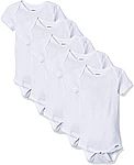 5-Pack Gerber Baby Solid Onesies Bodysuits (White - 6-9 Months) $7.15