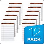 12-Pack TOPS Writing Pads, 8-1/2 x 11-3/4 (White) 50 Sheets $7.80