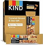 12-Ct KIND Bars Caramel Almond & Sea Salt (Gluten Free, Low Sugar) (2 for $14.25) & More
