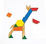 120-Magnet Melissa & Doug Deluxe Wooden Magnetic Pattern Blocks Set w/ Carry Case $10.30