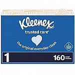 160-Count 2-Ply Kleenex Trusted Care Facial Tissues $1.67