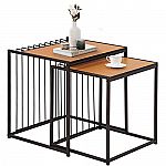 Set of 2 Vecelo Industrial Nesting Coffee Tables $20