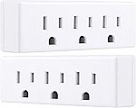 2-Pack Philips 3-Outlet Extender $2.94