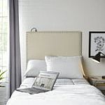 Mainstays Modern Upholstered Polyester Twin Headboard $29.98