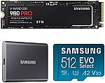 Samsung Memory Cards and Flash Drives Sale: 256GB microSDXC $19 and more