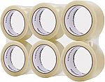 6-Count Amazon Basics Packaging Tape (Clear) $2.92