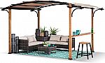 Sunjoy Outdoor Pergola 8.5 x 13 ft. Steel Arched Pergola $300