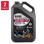 Kirkland Signature 0W-20 Full Synthetic Motor Oil 5-quart, 2-pack $31.99 and more