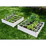 Vita 4'x4'x11" Modular Vinyl Garden with Planting Grid 2-pack $79.99