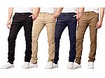 3-Pack Men's Super Stretch Slim Fitting Chino Pants $31 and more