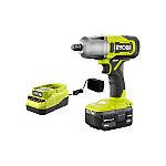 RYOBI ONE+ 18V Cordless 1/2 in. Impact Wrench Kit with 4.0 Ah Battery $50  