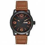 Citizen Men's Eco Drive Brown Leather Strap Watch $48