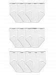 9-Pack Fruit of the Loom Men's Tag-Free White Cotton Briefs $8.38