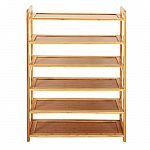 Sand & Stable 24 Pair Solid Wood Shoe Rack $33 and more