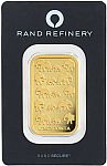 1 oz Gold Bar Rand Refinery (New in Assay) $2079.99