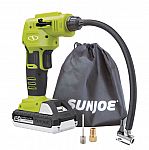 Sun Joe 24V Cordless Portable Air Compressor Kit $24.99 and more