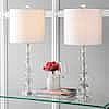JONATHAN Y Nala 28.5 in. Crystal Table Lamp, Clear/Chrome (Set of 2) $67 and more