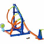 Hot Wheels Action Corkscrew Triple Loop Track Set with 1 Toy Car $19.97