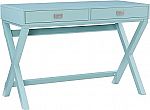 Linon Home Decor Jaycee Blue Writing Desk $43