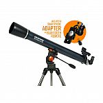 Celestron AstroMaster 90AZ Telescope with Smartphone Adapter & Bluetooth Remote $78 and more