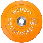 15LB BalanceFrom Color Coded Olympic Bumper Plate Weight Plate $19.99