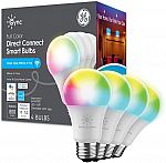 4-pk GE CYNC Smart LED A19 Light Bulbs $29.99