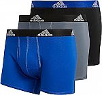 3-Pack adidas Men's Stretch Cotton Trunk Underwear $10.80