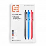 60-Pack TRU RED Ballpoint Gripped Retractable Pens $8.24 