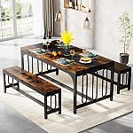 3-Pc Tribesigns Way To Origin Halseey Wood Top Dining Table Set $136