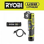 RYOBI USB Lithium Pivoting 625 Lumens Head Light Kit w/2.0 Ah Battery & Cable $29.97