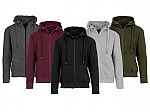 3-Pack Men's & Women's Fleece-Lined Zip Hoodies $22