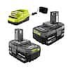 RYOBI ONE+ 18V Two 4Ah batteries, charger + Grease Gun (Tool Only) $99