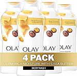 4-pack Olay Ultra Rich Moisture Body Wash with Shea Butter, 22oz $15.68