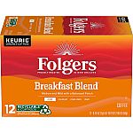 72-Ct Folgers Breakfast Blend Mild Roast Coffee K-Cup Pods $22.40
