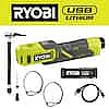 RYOBI USB Lithium Cordless High Pressure Portable Inflator Kit $30