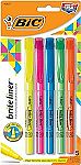 BIC Brite Liner Highlighters, Chisel Tip, 5-Count $1.60