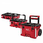Milwaukee 48-22-84PKIT PACKOUT Heavy Duty Polymer Tool Box Combo Kit $180 and more