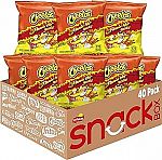 Cheetos Crunchy Flamin' Hot Cheese Flavored Snacks, 40 count $13.47